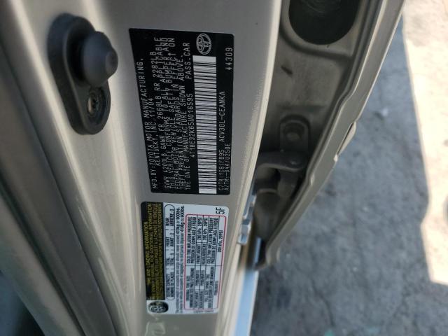 4T1BE32K65U016595 - 2005 TOYOTA CAMRY LE SILVER photo 12