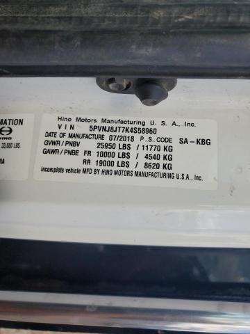 5PVNJ8JT7K4S58960 - 2019 HINO 258/268 白色 照片 14