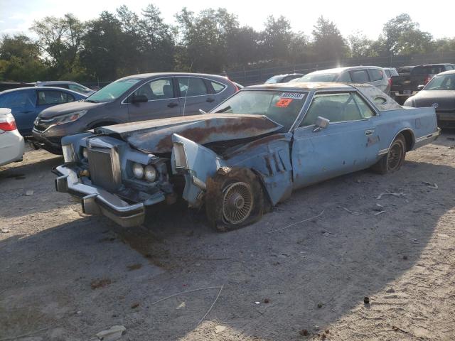 9Y89S756886 - 1979 LINCOLN CONTINENTA BLUE photo 1