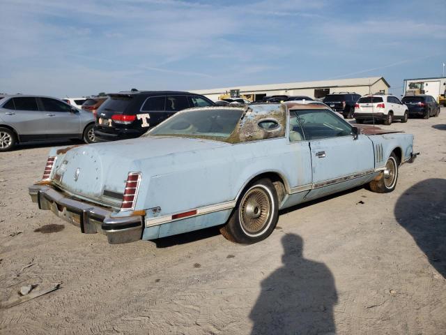 9Y89S756886 - 1979 LINCOLN CONTINENTA BLUE photo 3