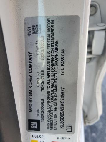 KL8CD6SA3MC745977 - 2021 CHEVROLET SPARK 1LT WHITE photo 12