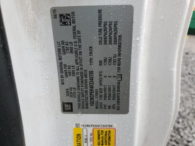 1GCNCPEH4FZ343709 - 2015 CHEVROLET SILVERADO C1500 白色 照片 12