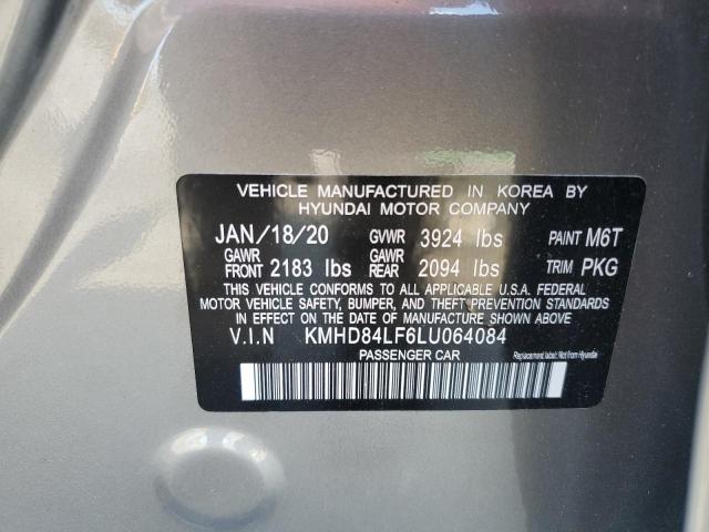 KMHD84LF6LU064084 - 2020 HYUNDAI ELANTRA SEL GRAY photo 12