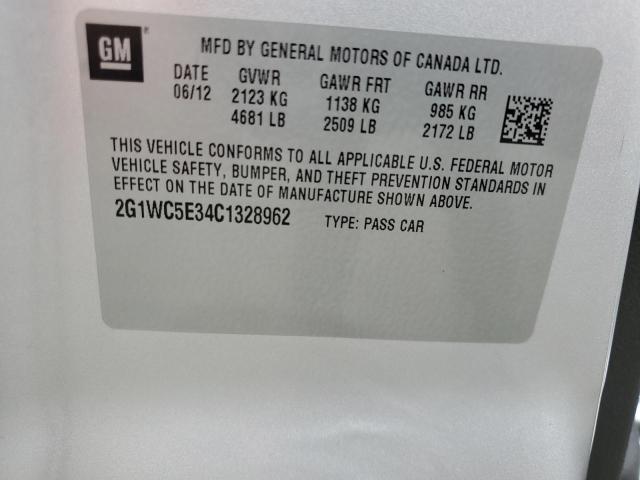 2G1WC5E34C1328962 - 2012 CHEVROLET IMPALA LTZ SILVER photo 12