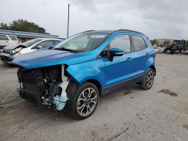 MAJ3P1TE1JC237687 - 2018 FORD ECOSPORT SE BLUE photo 1