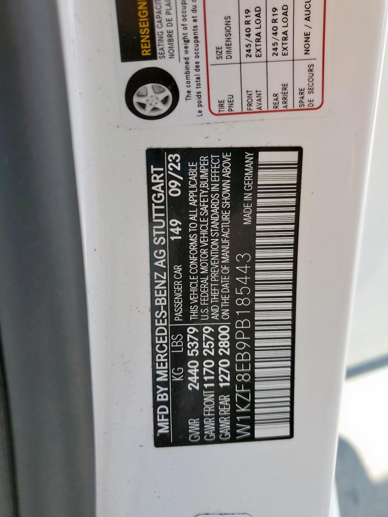 W1KZF8EB9PB185443 - 2023 MERCEDES-BENZ E 350 4MATIC WHITE photo 13