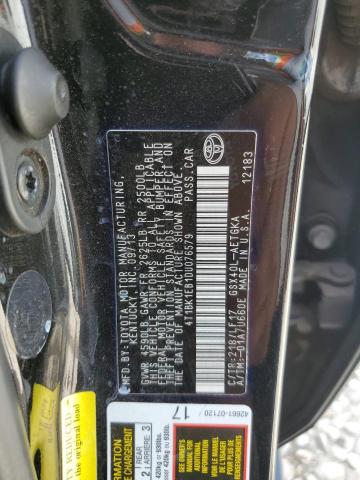 4T1BK1EB1DU076579 - 2013 TOYOTA AVALON BASE 黑色 照片 12