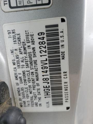 1HGEJ8149VL122849 - 1997 HONDA CIVIC EX Argent photo 12