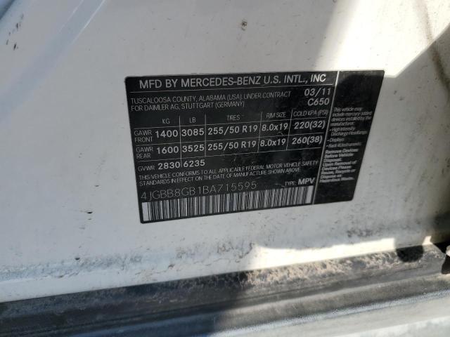 4JGBB8GB1BA715595 - 2011 MERCEDES-BENZ ML 350 4MATIC WHITE photo 13