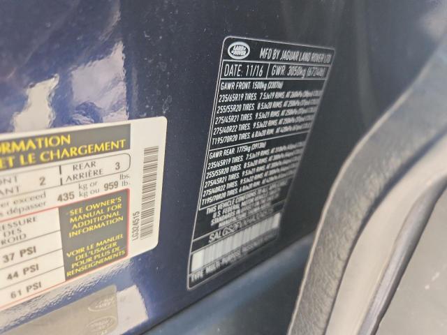 SALGS2FVXHA324515 - 2017 LAND ROVER RANGE ROVE HSE BLUE photo 12