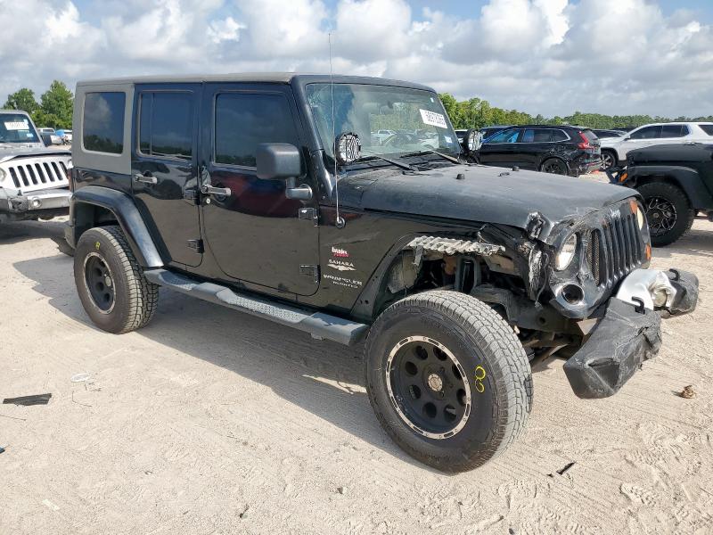 1J8GA59128L594064 - 2008 JEEP WRANGLER U SAHARA BLACK photo 4