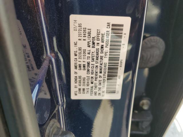 19UUB2F57FA000480 - 2015 ACURA TLX TECH BLUE photo 12