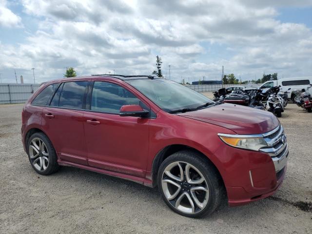 2FMDK4AK6DBC97262 - 2013 FORD EDGE SPORT 勃艮第红 照片 4