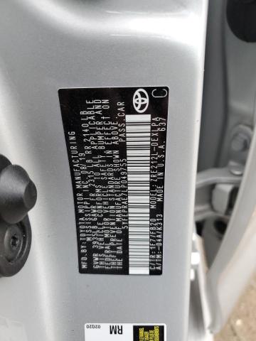 5YFEPRAE7LP049755 - 2020 TOYOTA COROLLA LE ვერცხლისფერი ფოტო 12