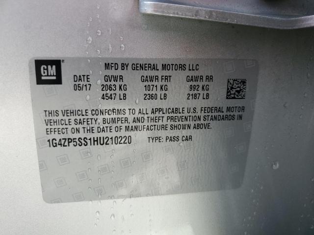 1G4ZP5SS1HU210220 - 2017 BUICK LACROSSE ESSENCE 银色 照片 13