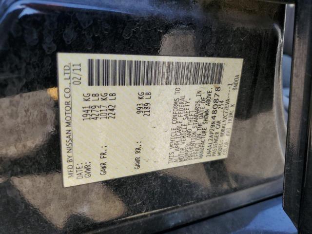 1N4AL2AP2BN480878 - 2011 NISSAN ALTIMA BASE BLACK photo 12