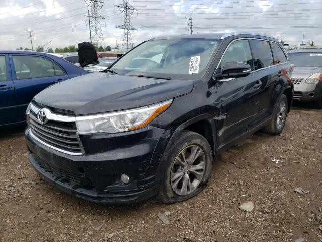 5TDJKRFH1FS112845 - 2015 TOYOTA HIGHLANDER XLE BLACK photo 1