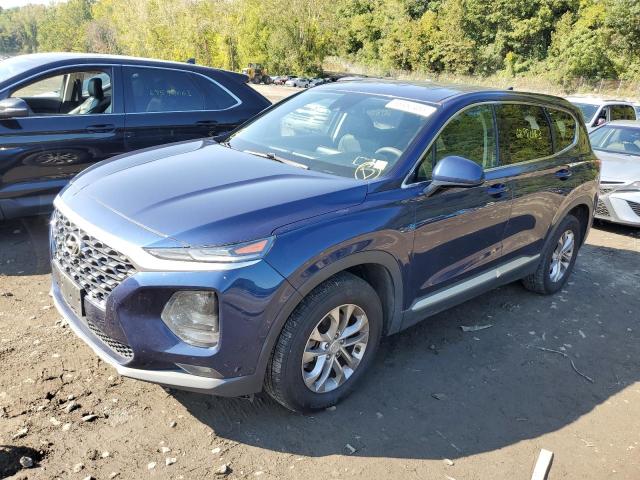 5NMS3CAD1KH099773 - 2019 HYUNDAI SANTA FE SEL BLUE photo 1