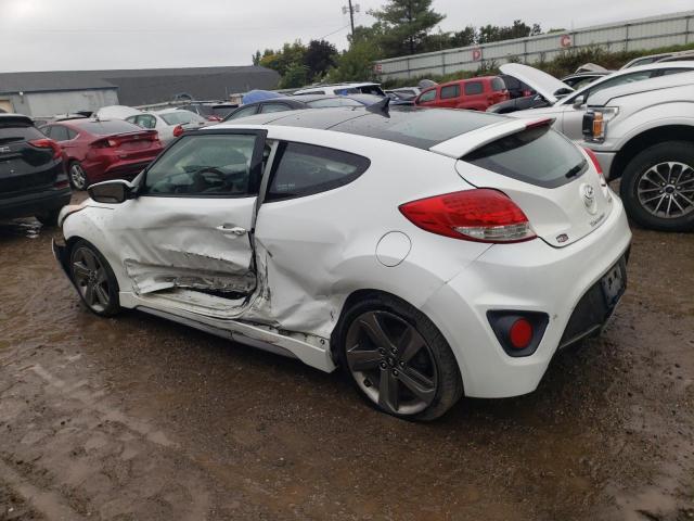 KMHTC6AE2DU097441 - 2013 HYUNDAI VELOSTER TURBO WHITE photo 2