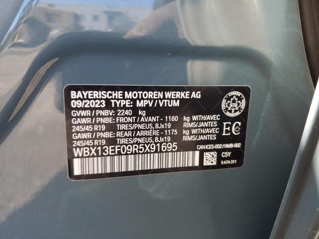 WBX13EF09R5X91695 - 2024 BMW X1 M35I BLUE photo 12