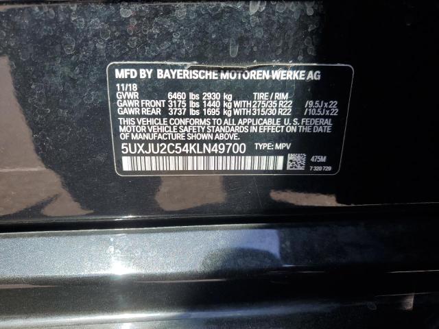 5UXJU2C54KLN49700 - 2019 BMW X5 XDRIVE50I Schwarz Foto 13