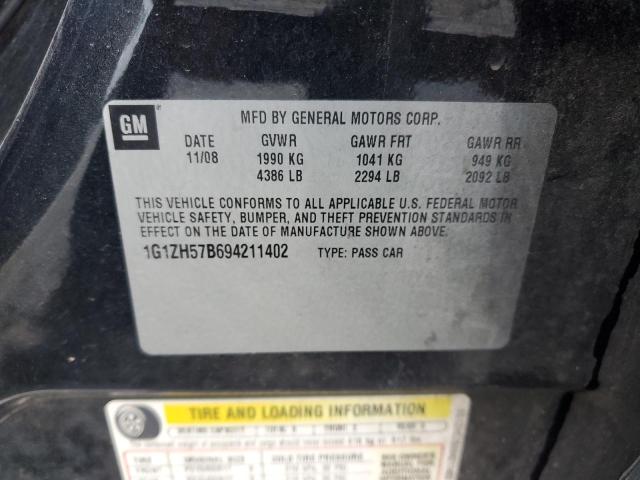 1G1ZH57B694211402 - 2009 CHEVROLET MALIBU 1LT 黑色 照片 12