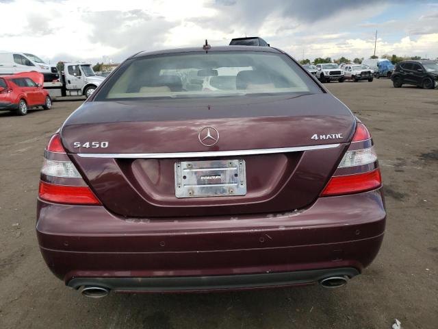 WDDNF84X59A272213 - 2009 MERCEDES-BENZ S 450 4MATIC BURGUNDY photo 6