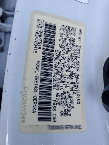 5YFBU4EE8CP055704 - 2012 TOYOTA COROLLA BASE WHITE photo 12