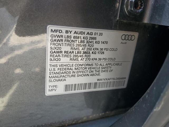 WA1VXAF73LD004899 - 2020 AUDI Q7 PRESTIGE GRAY photo 13