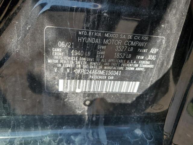 3KPC24A68ME150341 - 2021 HYUNDAI ACCENT SE BLACK photo 12