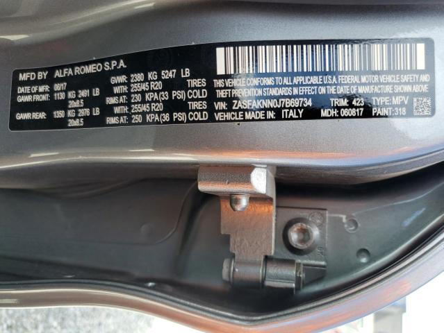 ZASFAKNN0J7B69734 - 2018 ALFA ROMEO STELVIO TI SPORT SILVER photo 13