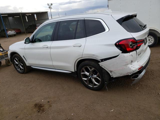 5UX43DP06N9N28763 - 2022 BMW X3 SDRIVE30I WHITE photo 2