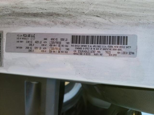 3C6URVHG0JE116787 - 2018 RAM PROMASTER 3500 HIGH თეთრი ფოტო 13