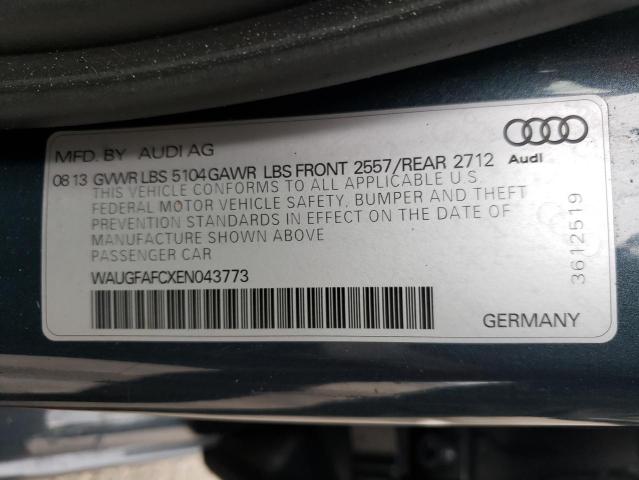 WAUGFAFCXEN043773 - 2014 AUDI A6 PREMIUM PLUS GRAY photo 12