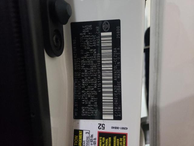 4T1G11AK9PU146039 - 2023 TOYOTA CAMRY SE NIGHT SHADE WHITE photo 13