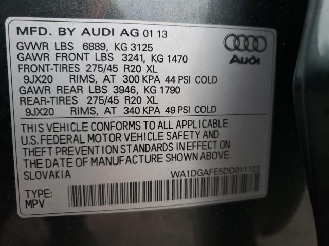 WA1DGAFE5DD011123 - 2013 AUDI Q7 PRESTIGE GRAY photo 14