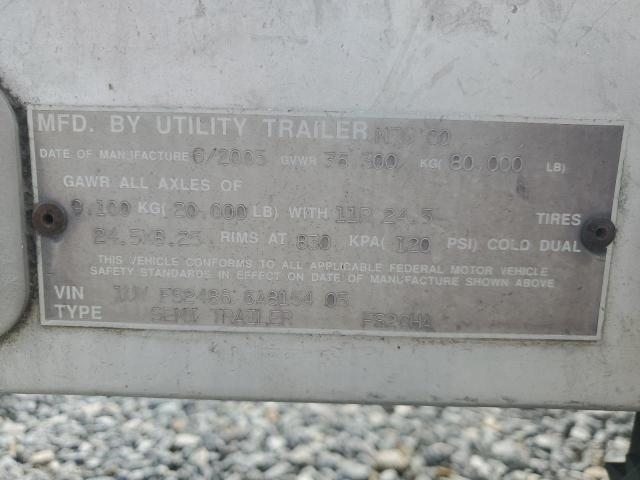 1UYFS24866A815405 - 2006 UTILITY TRAILER ვერცხლისფერი ფოტო 10