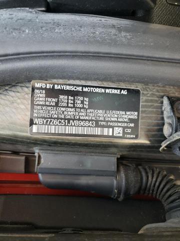 WBY7Z6C51JVB96843 - 2018 BMW I3 S BEV RED photo 12