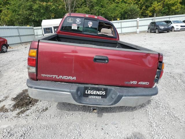 5TBBT44162S317624 - 2002 TOYOTA TUNDRA ACCESS CAB წითელი ფოტო 6