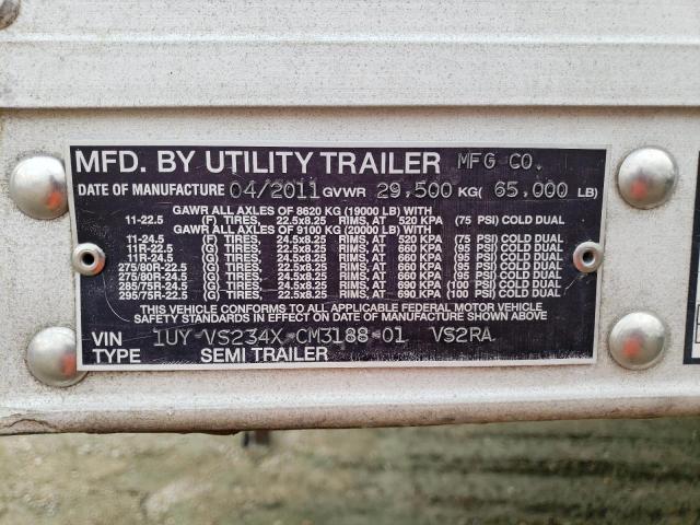 1UYVS234XCM318801 - 2012 UTILITY TRAILER 白色 照片 10