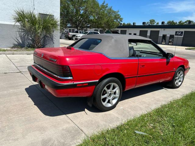 1C3XJ4533MG122410 - 1991 CHRYSLER LEBARON RED photo 4