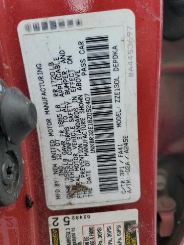 1NXBR32E18Z052407 - 2008 TOYOTA COROLLA CE BURGUNDY photo 12