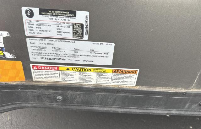 52LBE2828PE097970 - 2023 SPJQ CARGO GRAY photo 8