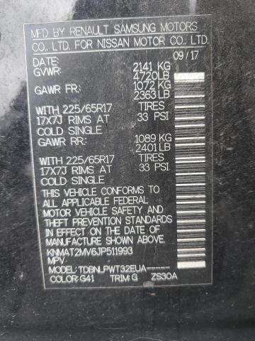 KNMAT2MV6JP511993 - 2018 NISSAN ROGUE S 黑色 照片 13