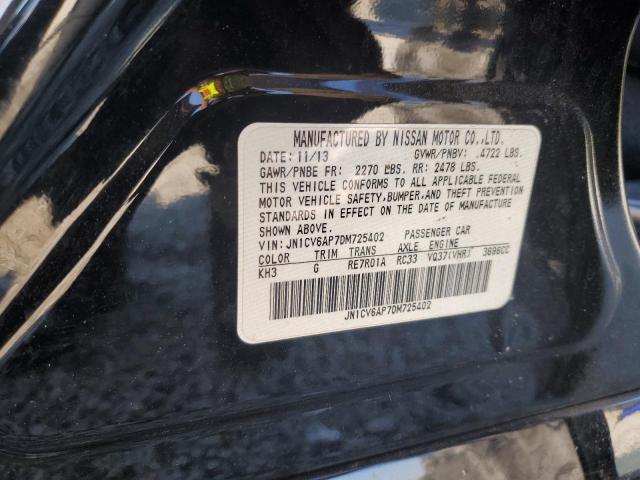 JN1CV6AP7DM725402 - 2013 INFINITI G37 BASE BLACK photo 12
