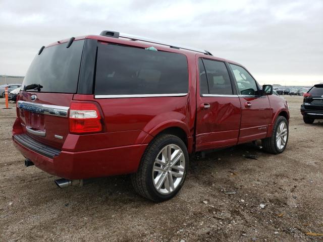 1FMJK1MT2GEF14482 - 2016 FORD EXPEDITION EL PLATINUM RED photo 3