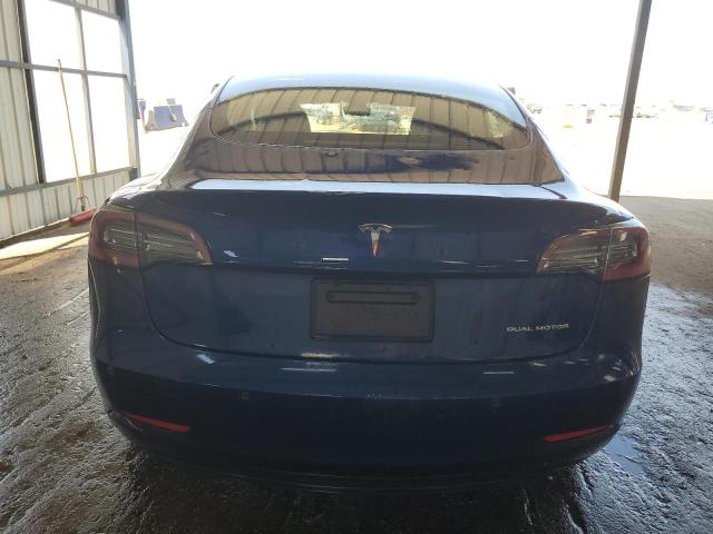 5YJ3E1EB5NF265472 - 2022 TESLA MODEL 3 Niebieski zdjęcie 6