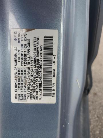 5FNRL5H60DB069394 - 2013 HONDA ODYSSEY EXL BLUE photo 13