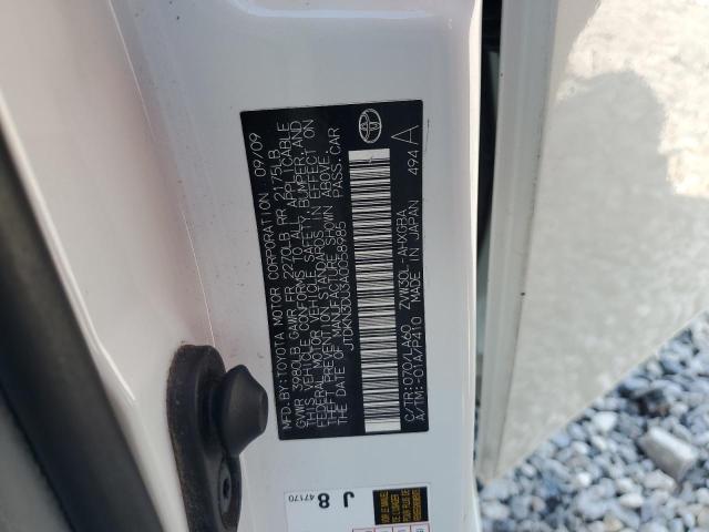 JTDKN3DU3A0058985 - 2010 TOYOTA PRIUS WHITE photo 12