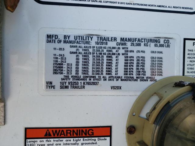 1UYVS2531K7652037 - 2019 UTILITY TRAILER Ağ foto 10